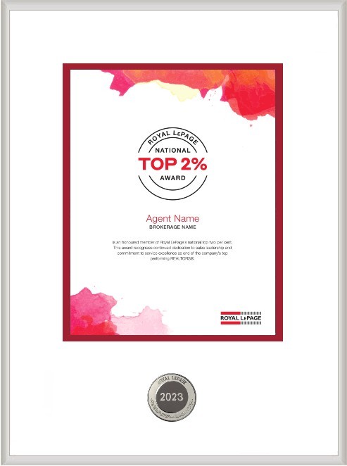Royal LePage National Top 2% Award
